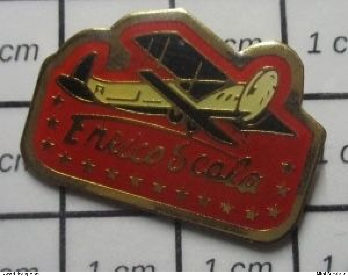 713B Pin's Pins / Beau Et Rare : AVIATION / AVION BIPLAVE ENRICO SCALA - Aviones