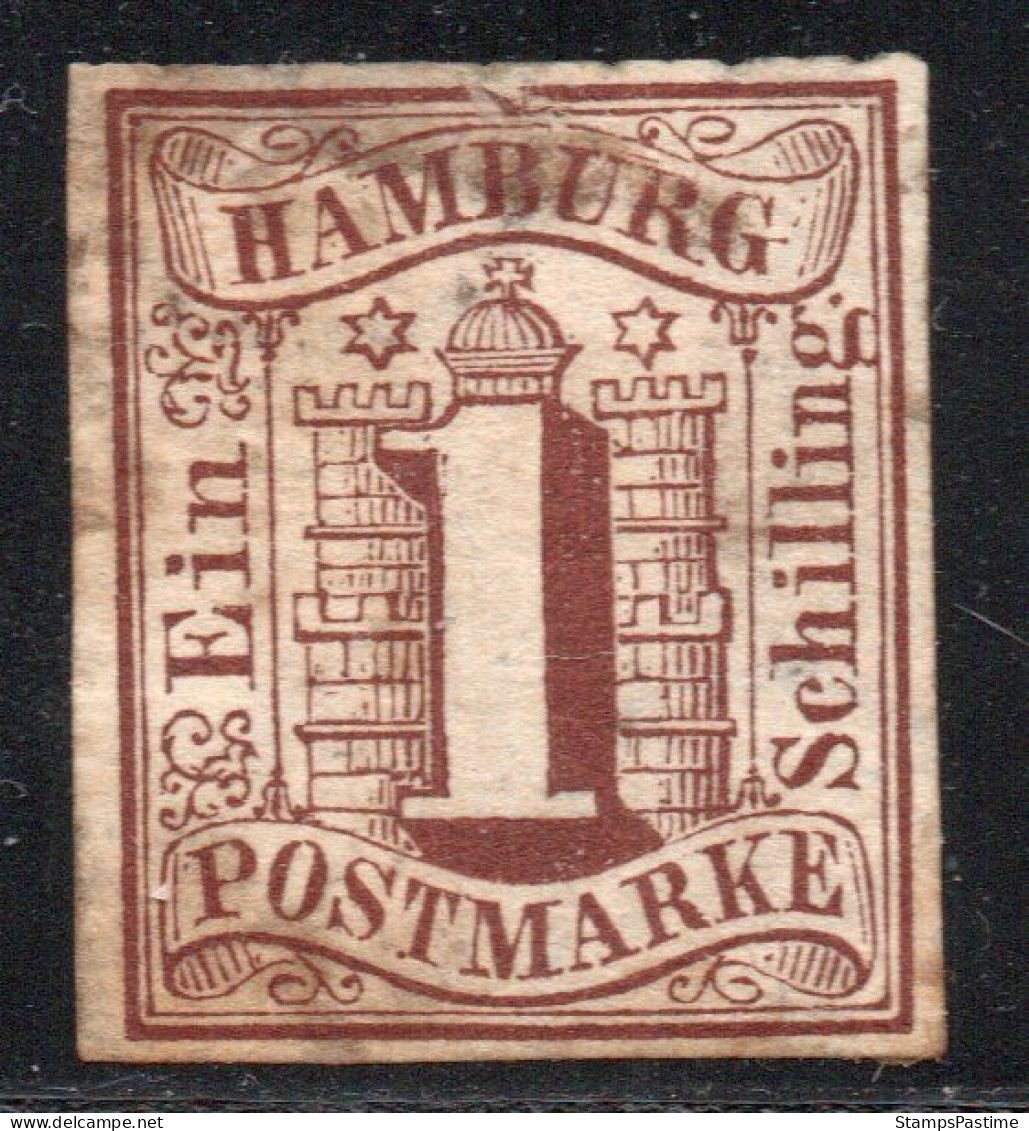 HAMBURGO (ALEMANIA-GERMANY) Sello Sin Dentar Nuevo ESCUDO DE ARMAS X 1 Schilling Año 1859 – Valorizado En Catálogo U$100 - Hambourg