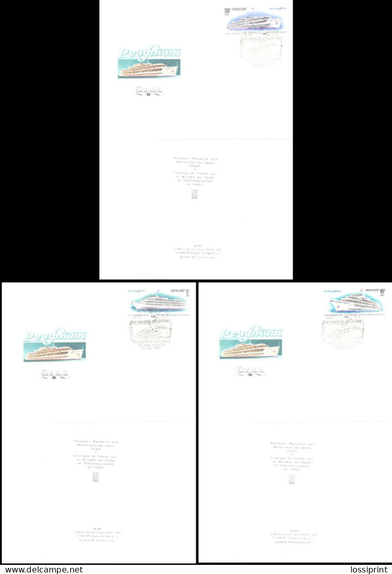 Soviet Union:Russia:USSR:FDC Covers Serie River Fleet, 1987 - FDC