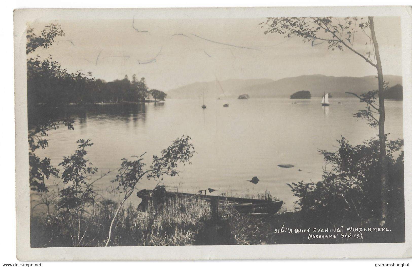 4 Postcards Lot UK England Cumbria Lake District Grasmere Buttermere Windermere Posted 1906-1920s - Otros & Sin Clasificación