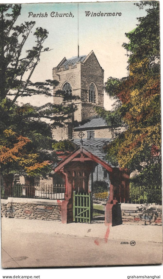 4 Postcards Lot UK England Cumbria Lake District Grasmere Buttermere Windermere Posted 1906-1920s - Other & Unclassified