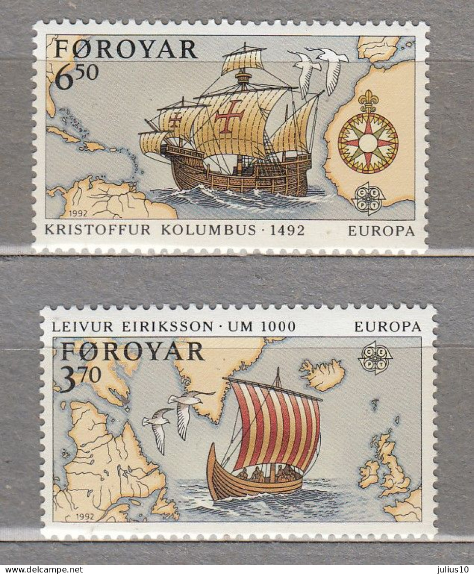 EUROPA CEPT 1992 Foroyar C.Colombo 500th Discovery Of America MNH(**) Mi 231-232 #33919 - 1992