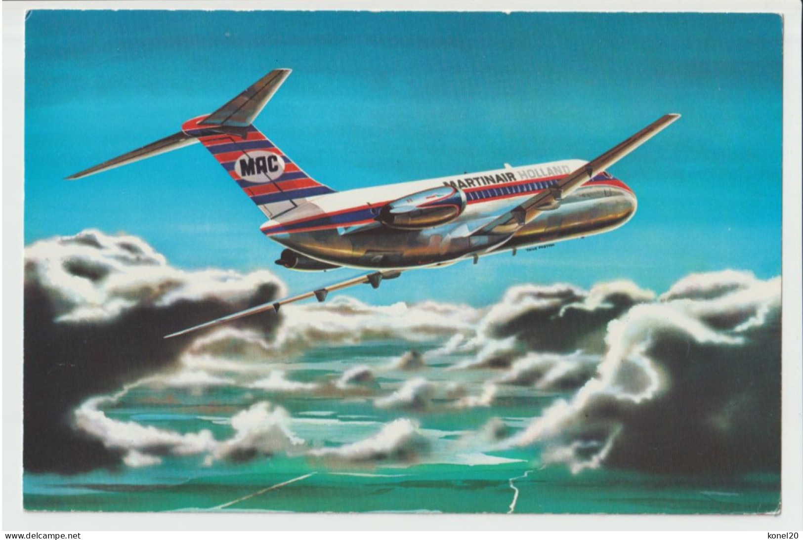 Vintage Pc KLM Martinair Holland Martin's Air Charter MAC Douglas Dc-9 Aircraft - 1946-....: Moderne