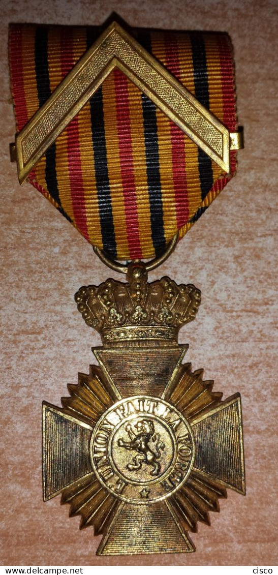 BELGIQUE Médaille Militaire 1re Classe Pour Ancienneté De Service, Avant 1951 Unilingue, Monogramme Double A Au Revers - Belgio