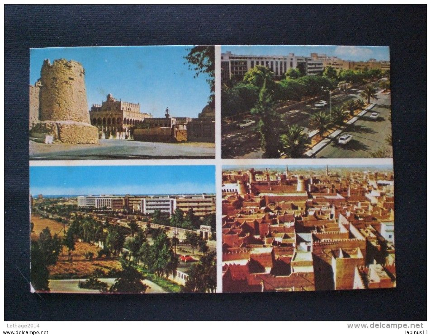 POSTCARD SAUDI ARABIA 1960 OLD AND NEW RIYADH - Saudi Arabia