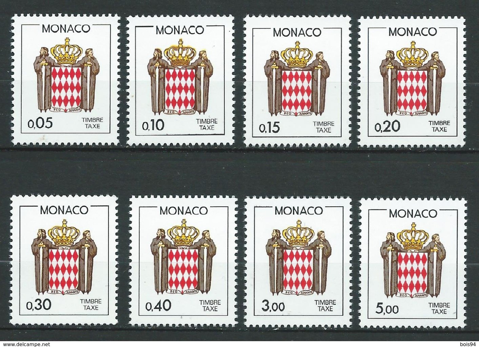 MONACO 1985 . Taxes . Série N°s 75 à 82 . Neufs ** (MNH) - Segnatasse