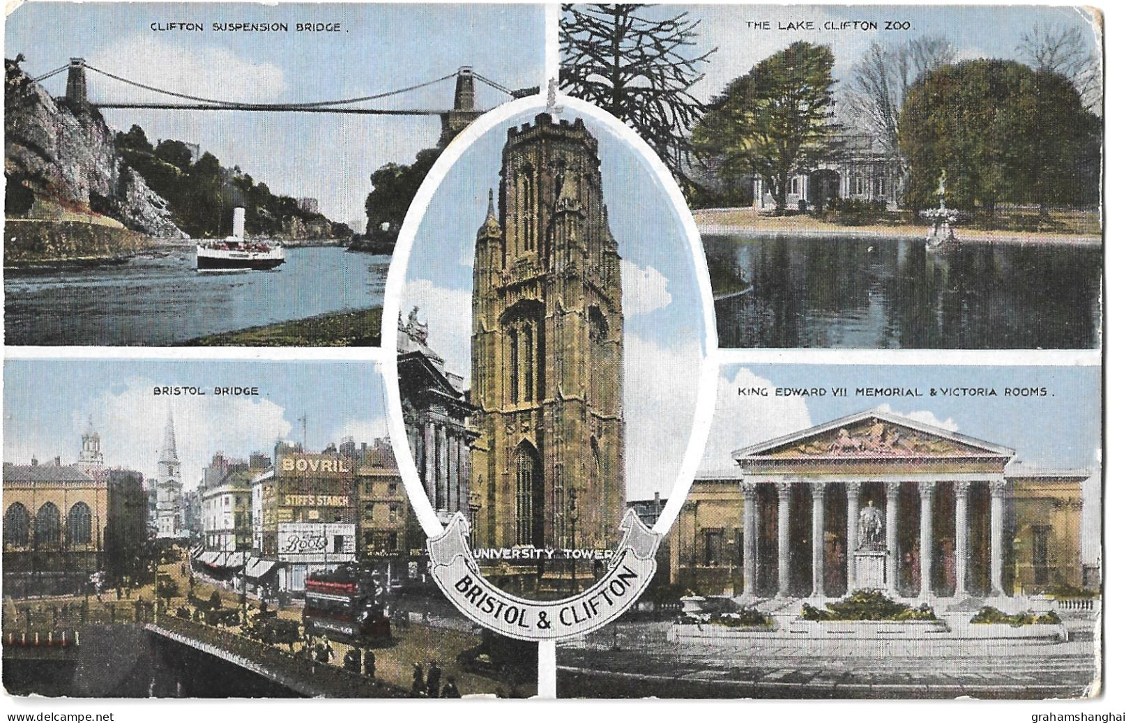 4 Postcards Lot UK England Bristol Multiview New Municipal Buildings Convalescent Home River Avon Posted 1909-1964 - Bristol