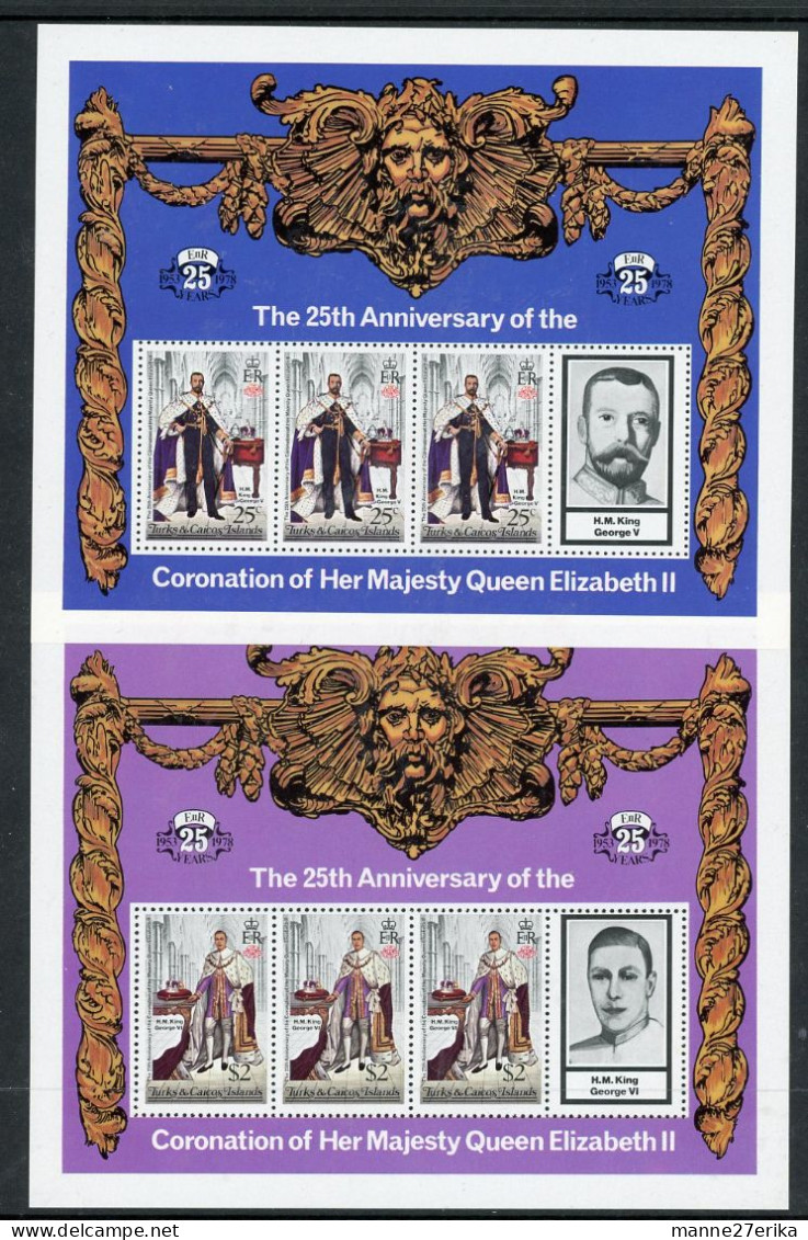 -Turks & Caicos Islands-1978 "Royal Coronation" MNH (**)  Set Of 4 Sheets, See Other Scan ! - Turks & Caicos