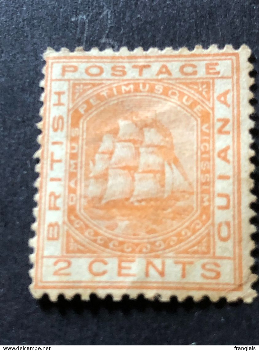 BRITISH GUIANA  SG 171  2c Orange  CA Wmk MH* - Guyana Britannica (...-1966)