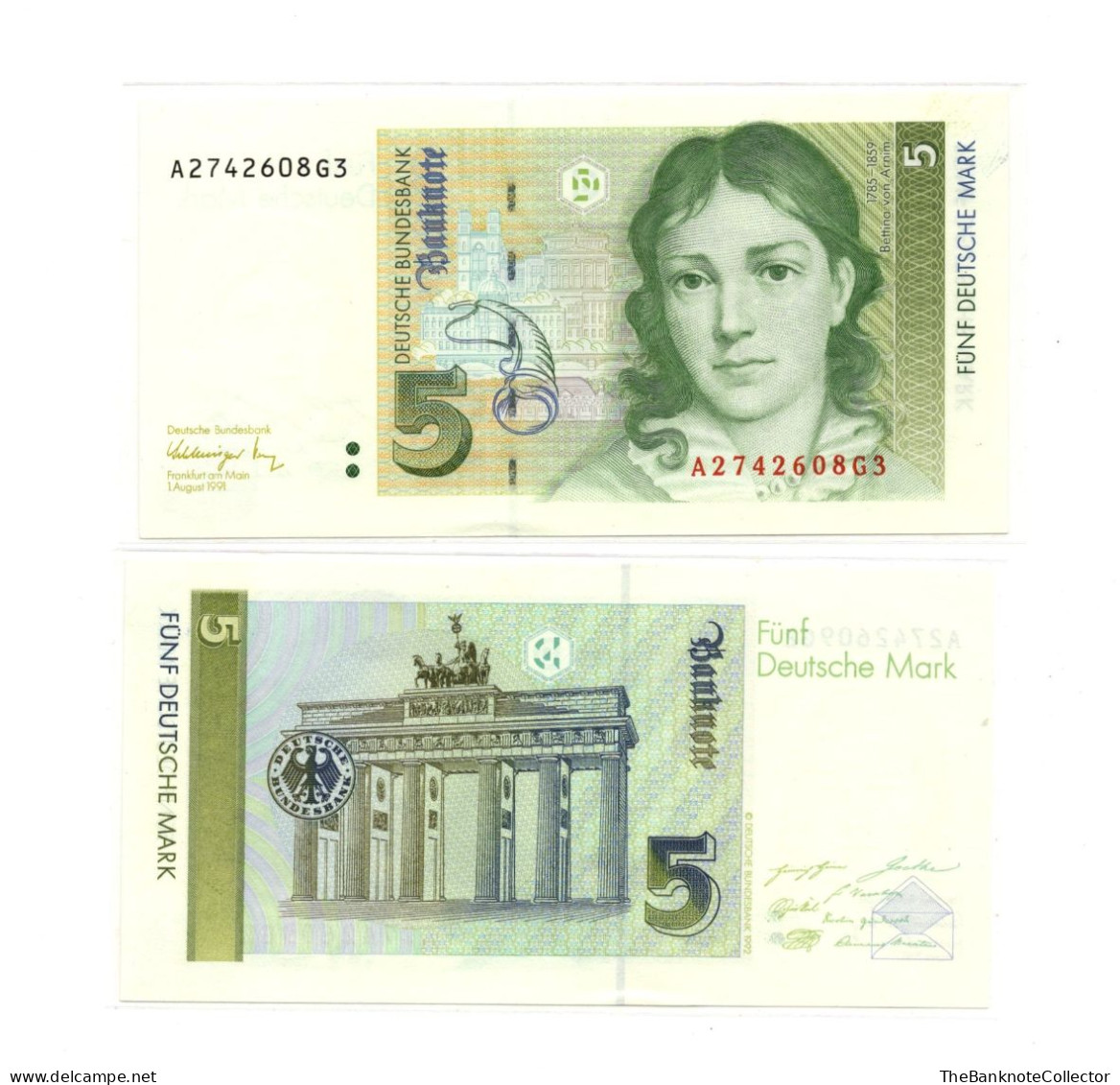 Germany 5 Deutsche Mark 1991 P-31 UNC - 5 Deutsche Mark