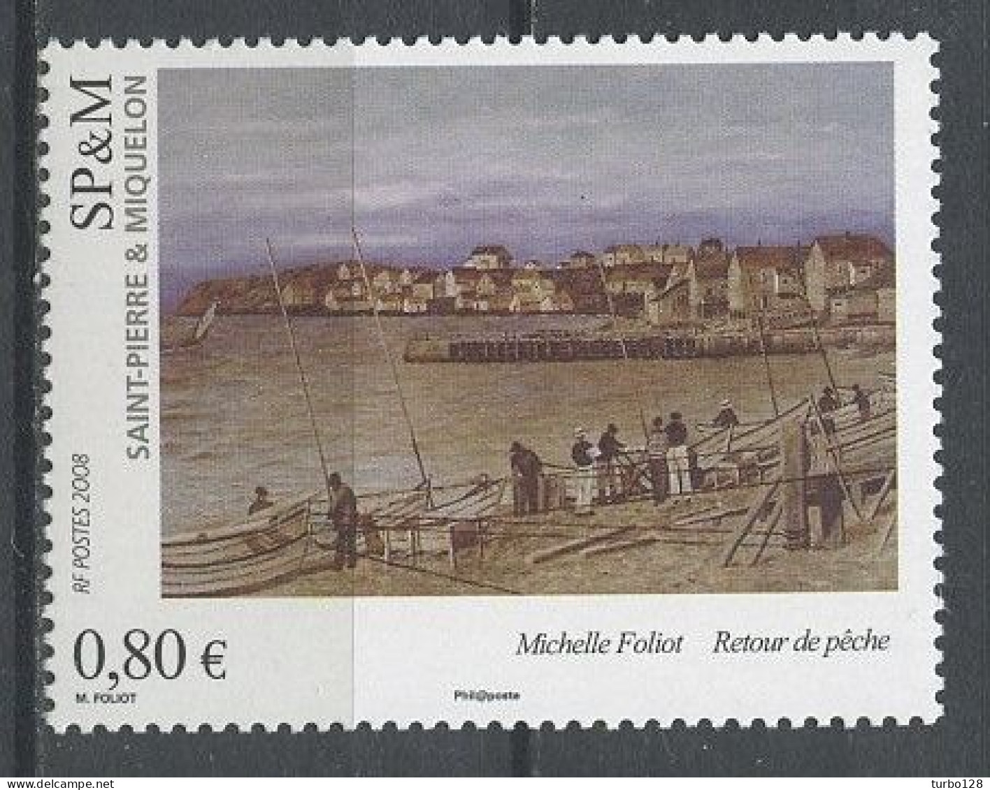 SPM Miquelon 2008  N° 924 **  Neuf MNH Superbe C 3.20 € Tableaux Foliot Pêche Fishing Bateaux Boats Paints - Unused Stamps