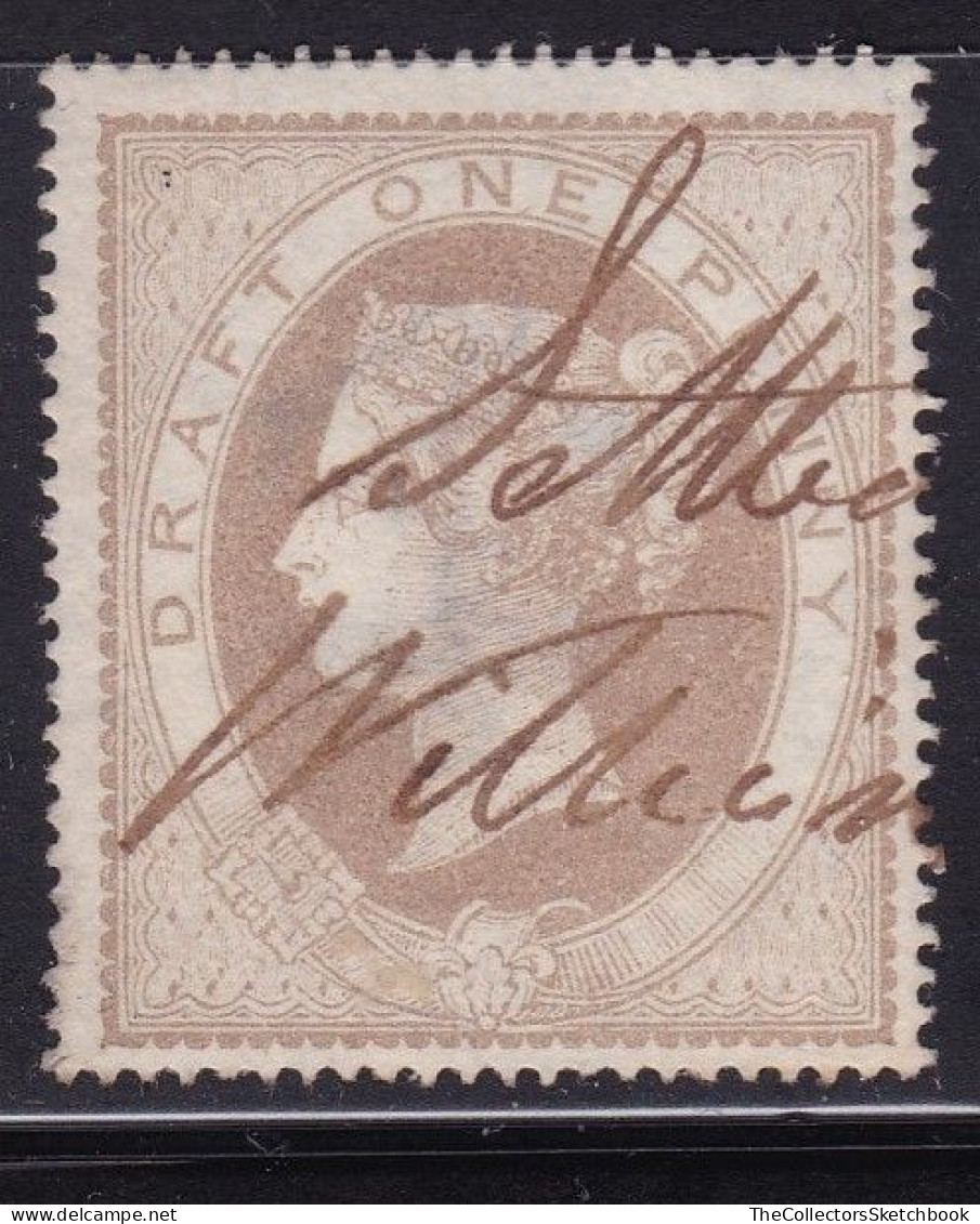 GB Fiscals / Revenues; Draft Or Rceipt 1d Bistre Brown Good Used Barefoot 1 - Fiscaux