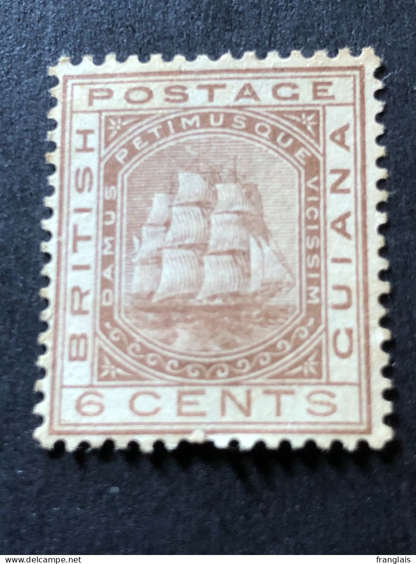 BRITISH GUIANA  SG 173  6c Brown  CA Wmk MNG - Britisch-Guayana (...-1966)