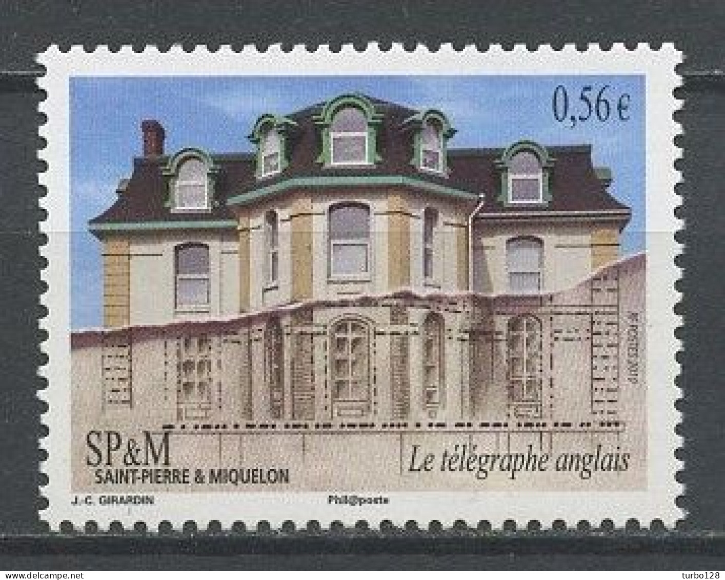 SPM MIQUELON 2010  N° 980  ** Neuf MNH Superbe C 2.20 € Télégraphe Anglais Edifice Ancienne Et Restaurée - Ongebruikt