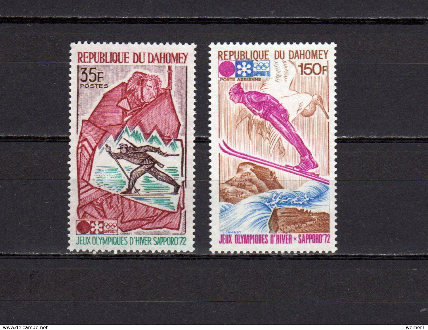 Dahomey 1972 Olympic Games Sapporo Set Of 2 MNH - Invierno 1972: Sapporo