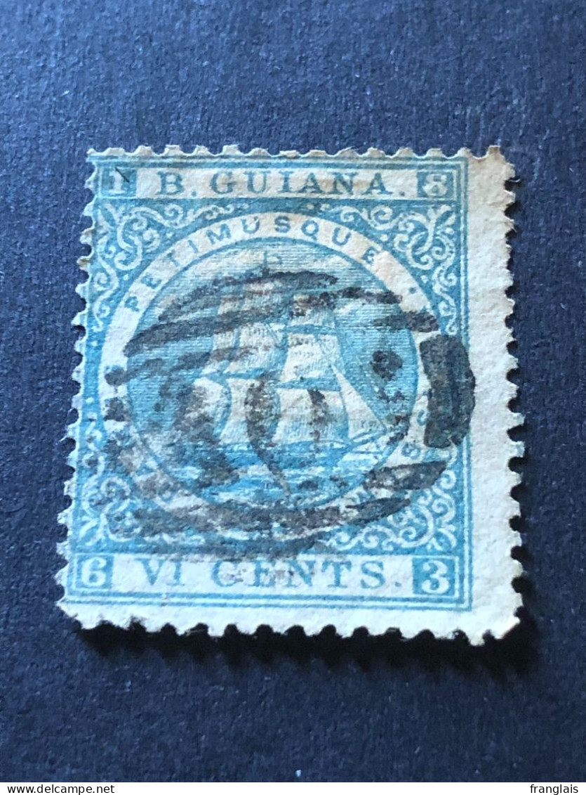 BRITISH GUIANA  SG 92  6c Milky Blue Perf 10  FU - Guayana Británica (...-1966)