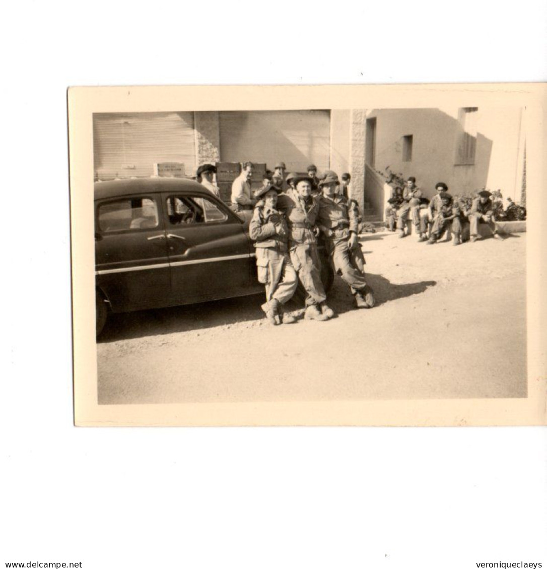 Photo Ancienne Militaires Bidasses Voiture C1/9 - 1939-45