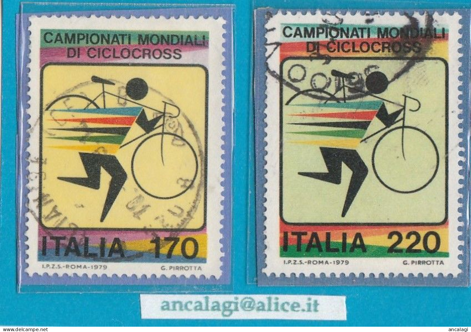 USATI ITALIA 1979 - Ref.0404 "MONDIALI DI CICLOCROSS" Serie Di 2 Val. - - 1971-80: Oblitérés