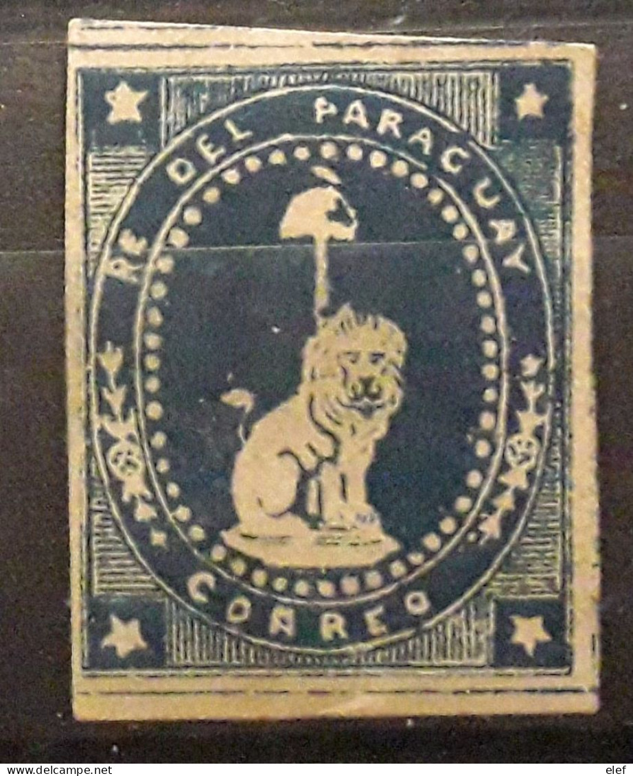 PARAGUAY, 1870 , Lion , Yvert No 2, 2 R Bleu , Neuf * MH TB - Paraguay