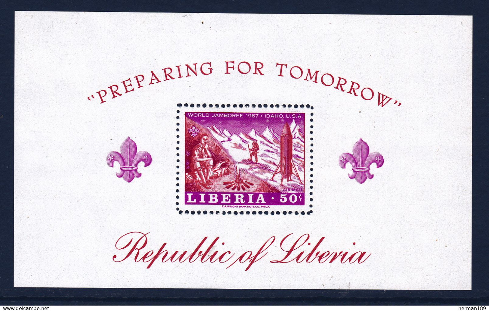 LIBERIA BLOC N°   39 ** MNH Neuf Sans Charnière, TB (CLR271) Jamboree D'Idaho - 1967 - Liberia