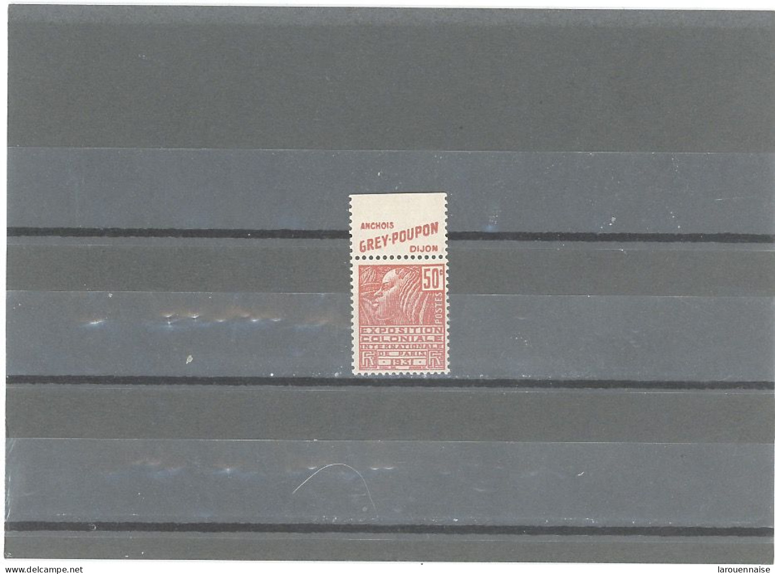 BANDE PUB -N°272 -FEMME FACHI 50c ROUGE N**-PUB (MAURY 167) GREY -POUPON - Unused Stamps