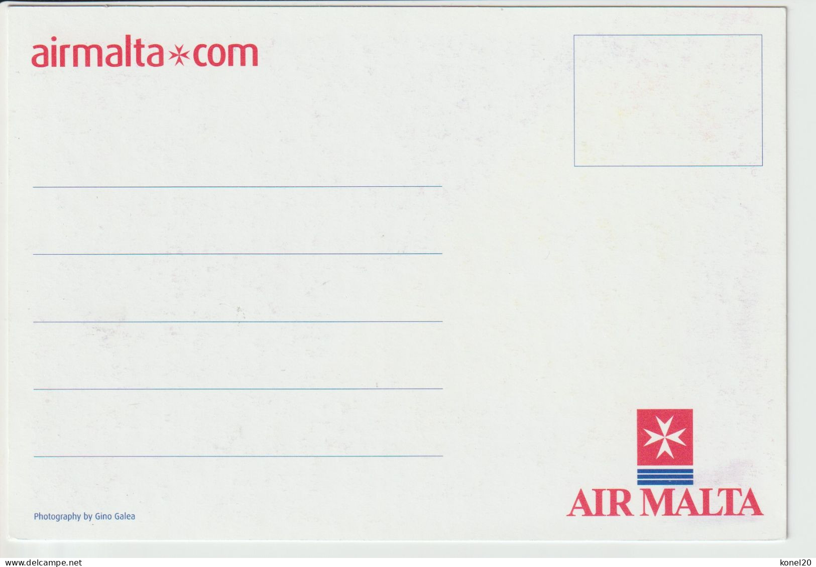 Pc Air Malta Promotion Card - 1946-....: Moderne