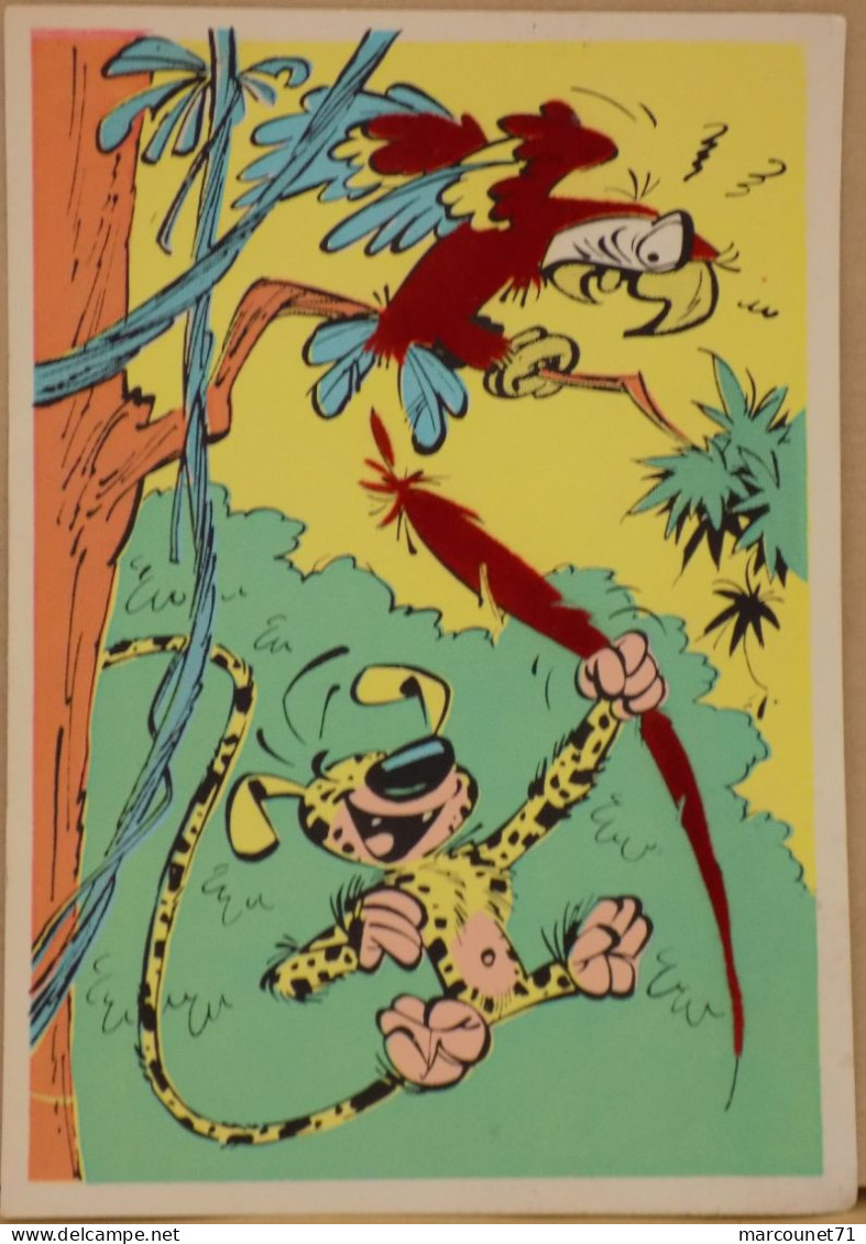 FRANQUIN SPIROU MARSUPILAMI ROBBEDOES CARTE POSTALE VELOUR FLOCAGE FEUTRINE FLOCK-INDUS 2011 - Ansichtskarten