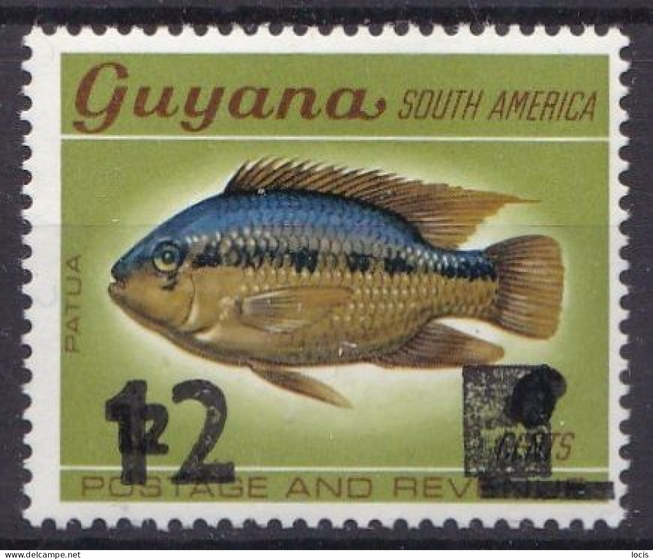 GUYANA  1981 MNH**- Overprint - Fishes