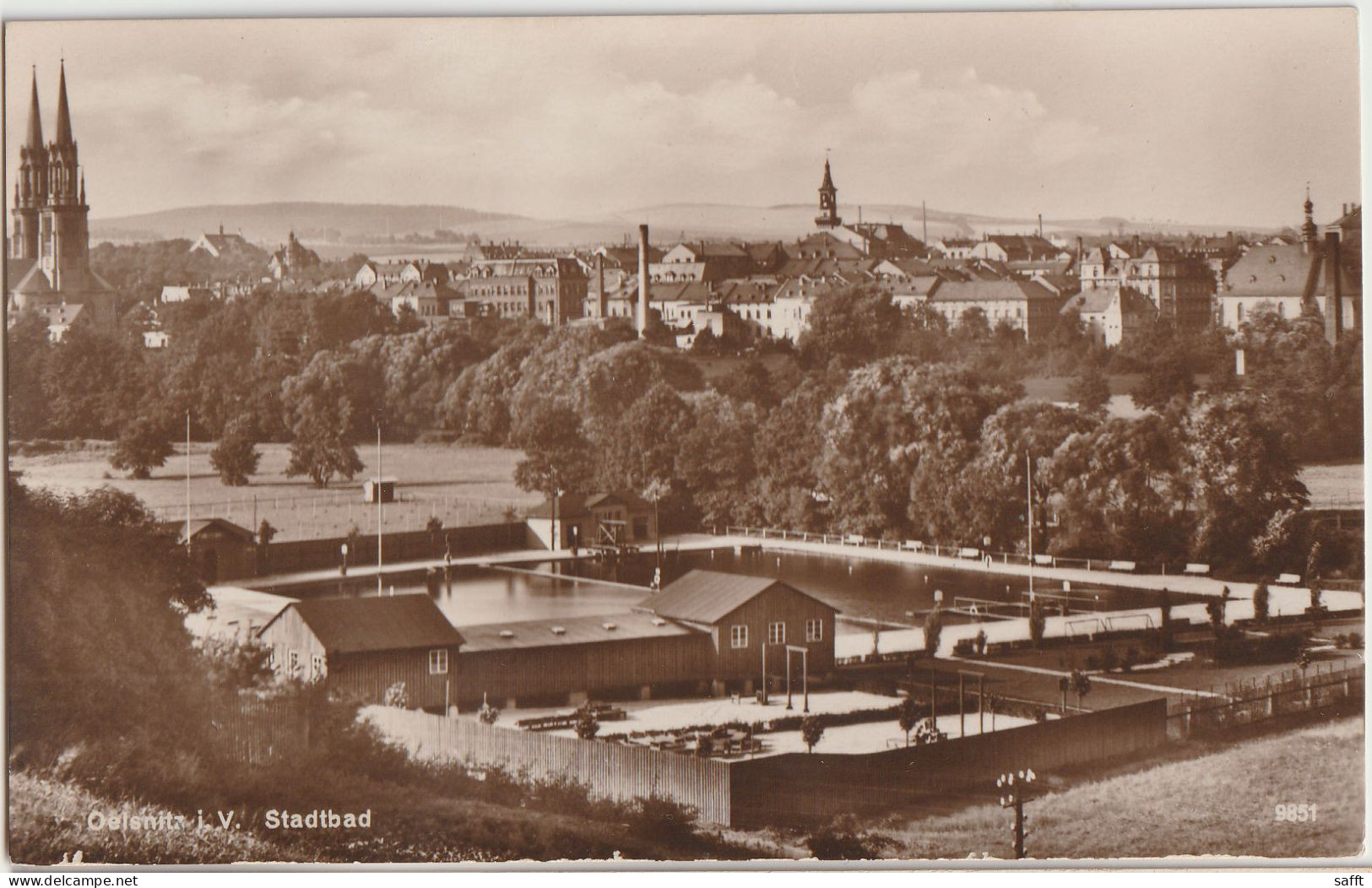 AK Oelsnitz/Vogtland, Stadtbad Um 1930 - Oelsnitz I. Vogtl.