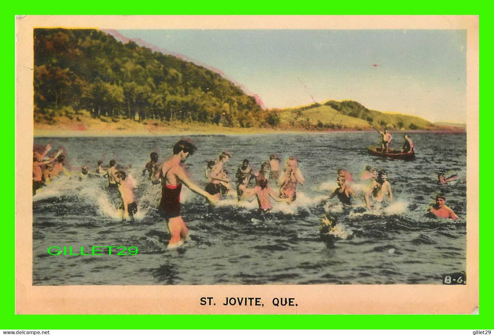 ST JOVITE, QUÉBEC - VUE DES ENFANTS JOUANT DANS LE LAC - PECO - ÉCRITE - - Sonstige & Ohne Zuordnung