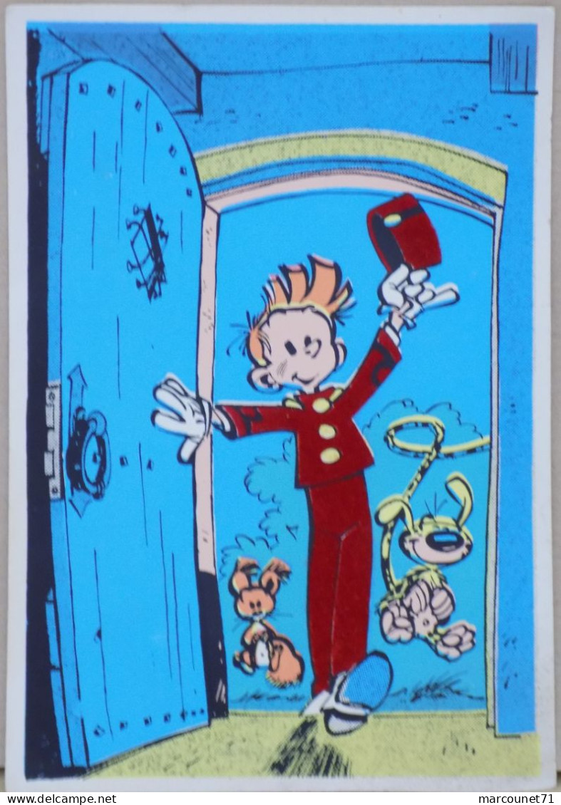 FRANQUIN SPIROU MARSUPILAMI ROBBEDOES CARTE POSTALE VELOUR FLOCAGE FEUTRINE FLOCK-INDUS 2012 - Postcards