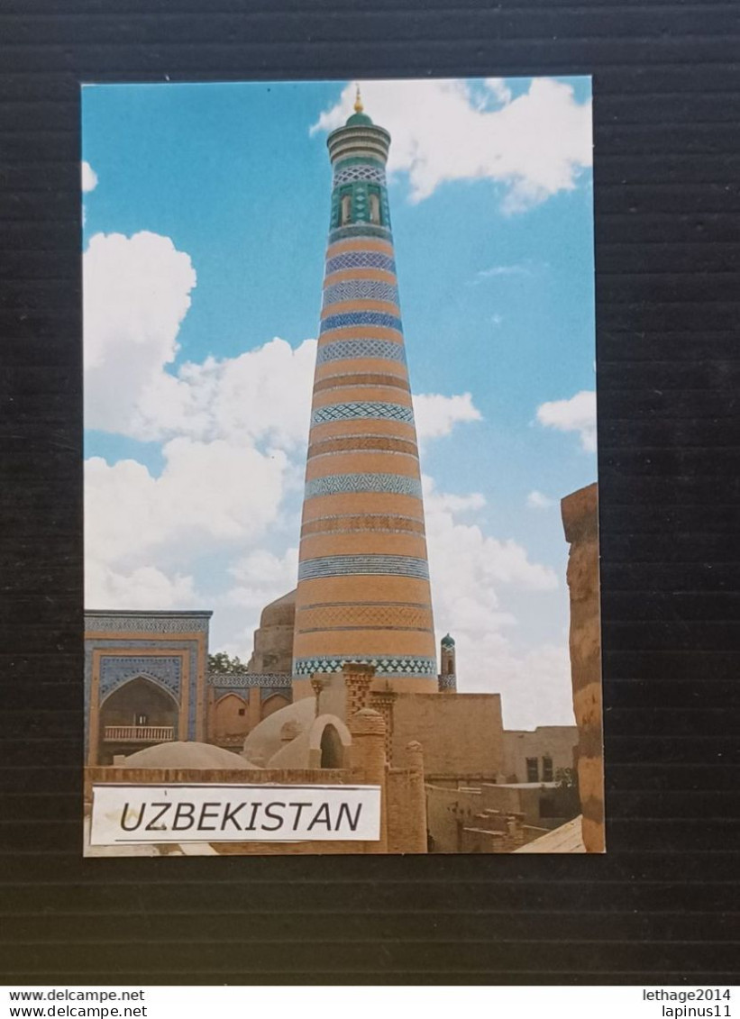 POSTCARD UZBEKISTAN KHIVA THE ISLAM KHOJA MINARET VINTAGE TAJJ - Uzbekistán