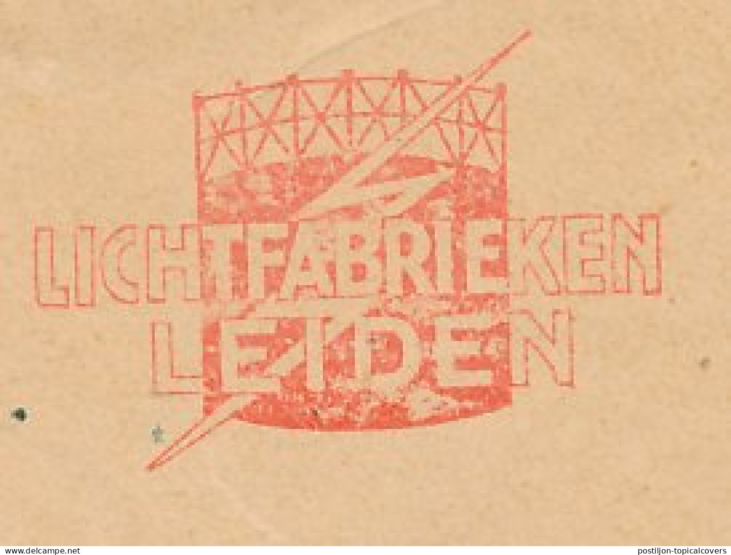 Meter Cover Netherlands 1942 Light Factory - Leiden - Elektriciteit