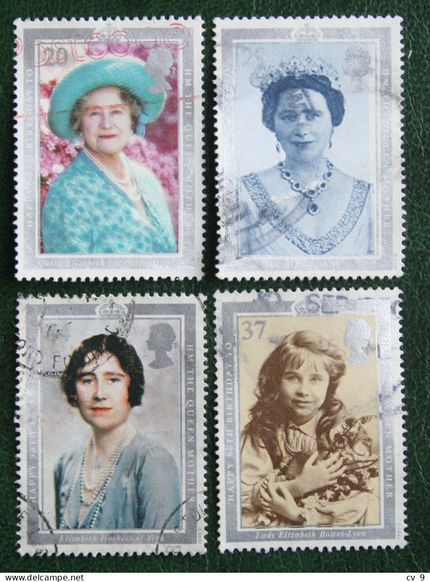 90th Birthday Of The Queen Mother (Mi 1275-1278) 1990 Used Gebruikt Oblitere ENGLAND GRANDE-BRETAGNE GB GREAT BRITAIN - Used Stamps