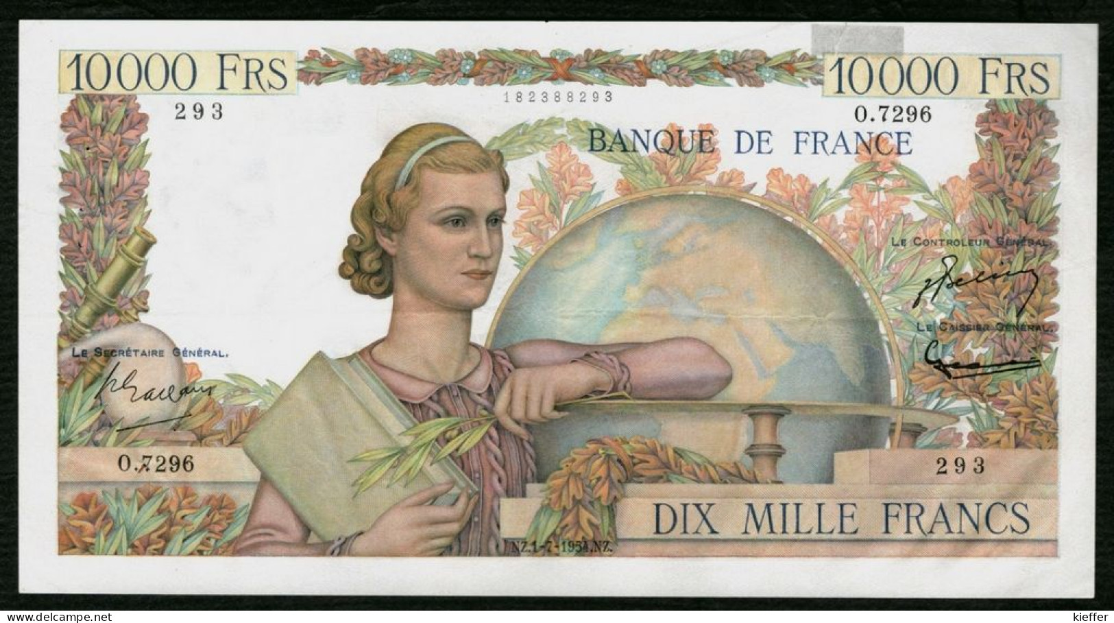 10000F Génie Français  01.07.54 -  Pr SUP - Fay : 50.71 - 10 000 F 1945-1956 ''Génie Français''