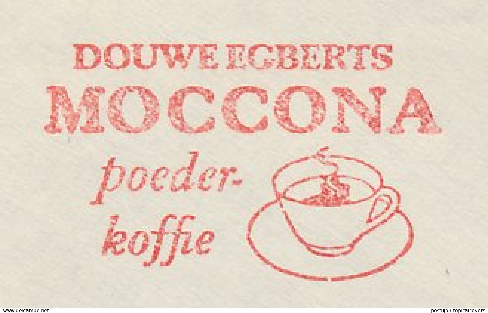 Meter Cover Netherlands 1959 Moccona - Powder Coffee - Douwe Egberts - Utrecht - Andere & Zonder Classificatie