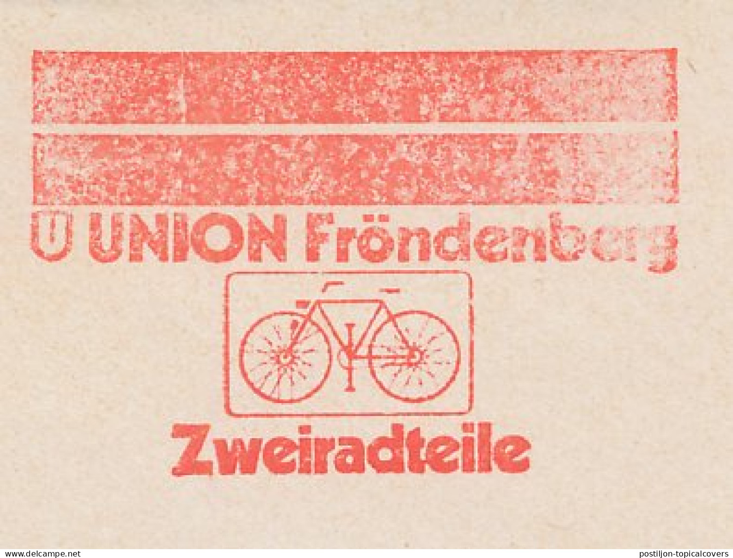 Meter Cut Germany 1980 Union - Bicycle - Vélo