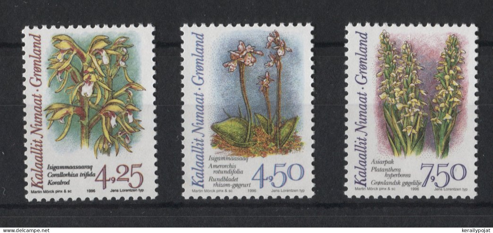 Greenland - 1996 Arctic Orchids MNH__(TH-23124) - Unused Stamps