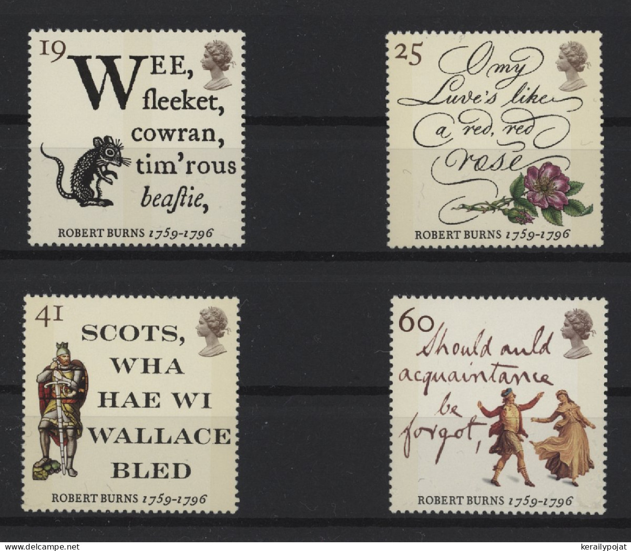 Great Britain - 1996 Robert Burns MNH__(TH-25900) - Unused Stamps