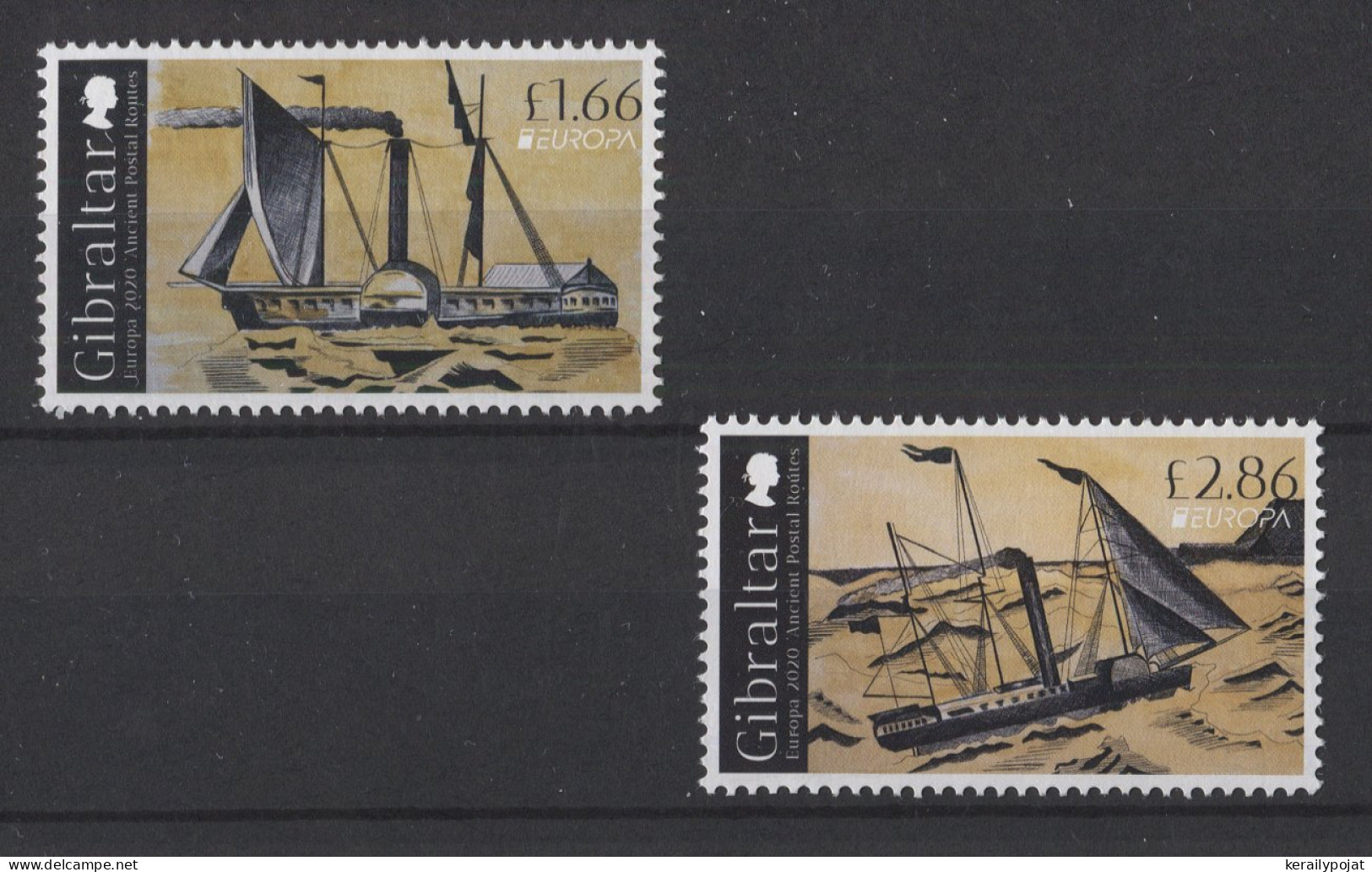 Gibraltar - 2020 Europe Historical Postal Routes MNH__(TH-26215) - Gibilterra