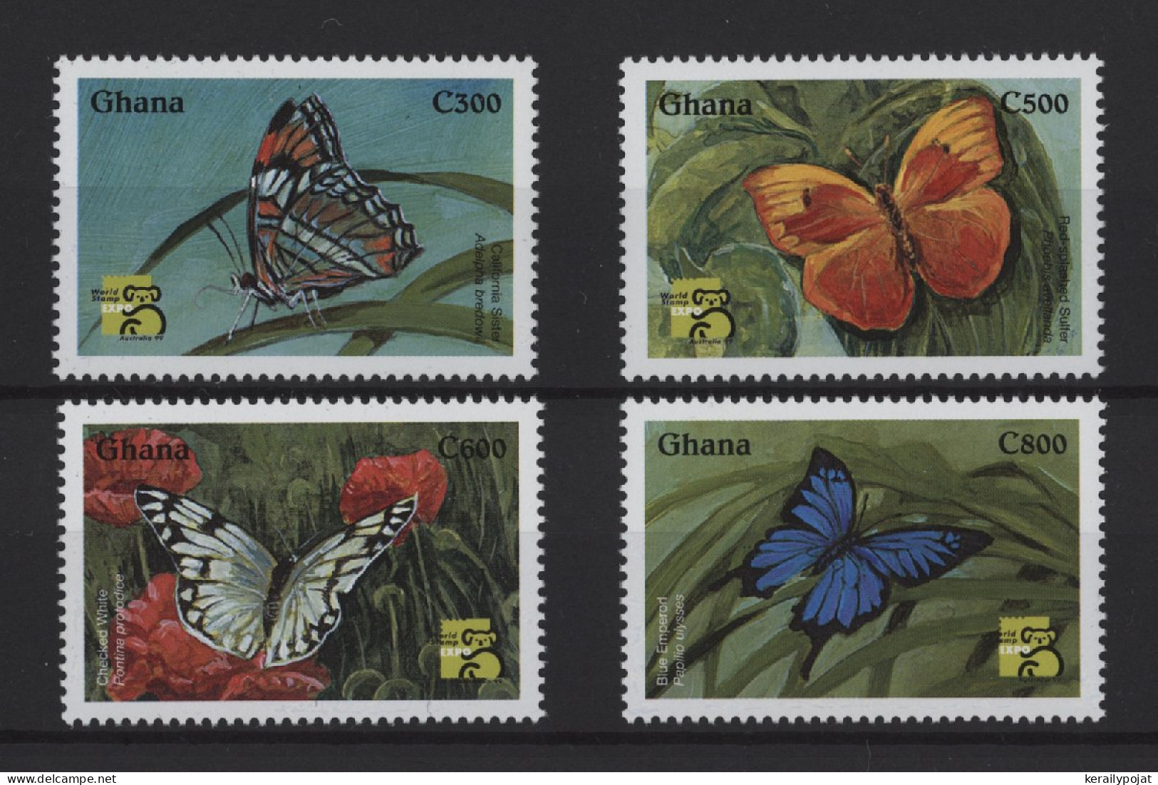 Ghana - 1999 Butterflies MNH__(TH-25109) - Ghana (1957-...)