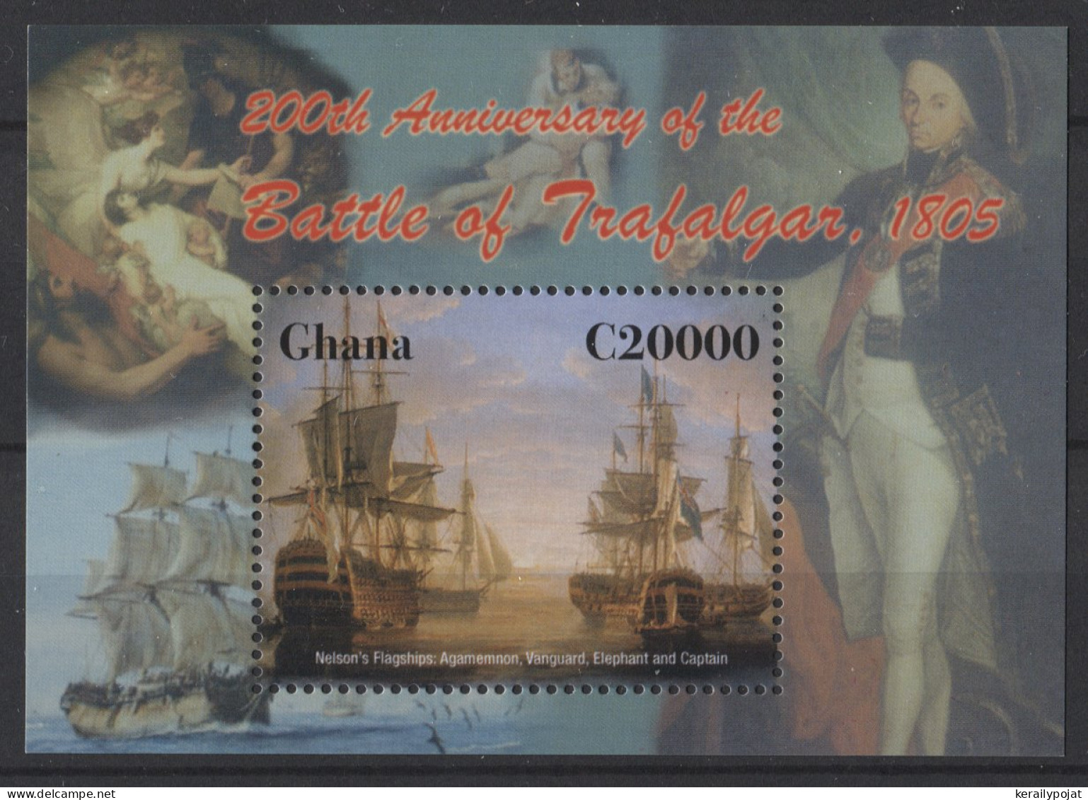 Ghana - 2006 Battle Of Trafalgar Block MNH__(TH-26550) - Ghana (1957-...)