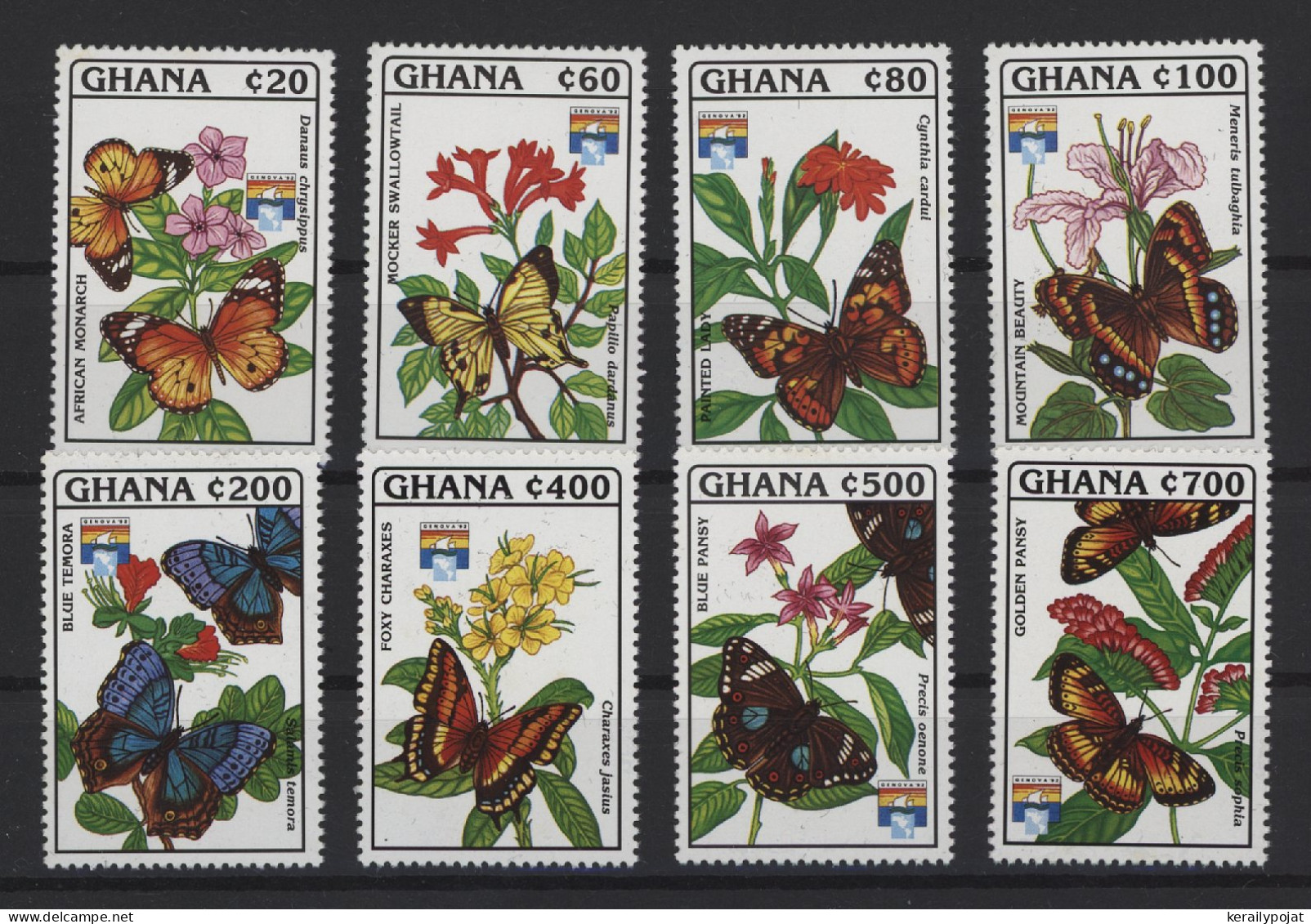 Ghana - 1992 Butterflies MNH__(TH-25110) - Ghana (1957-...)