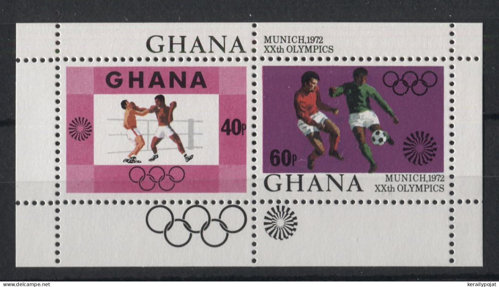 Ghana - 1972 Munich Block MNH__(TH-23771) - Ghana (1957-...)