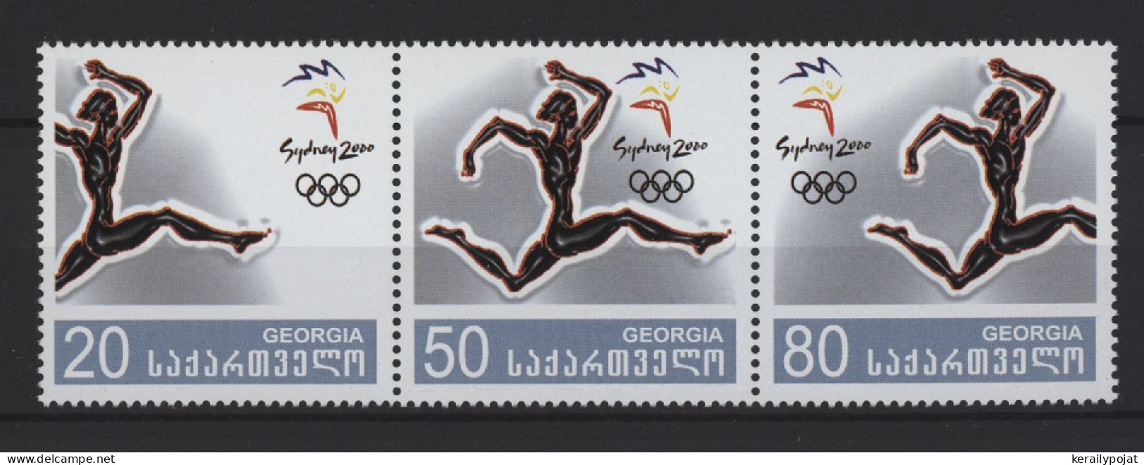 Georgia - 2000 Summer Olympics Sydney Strip MNH__(TH-27703) - Georgien