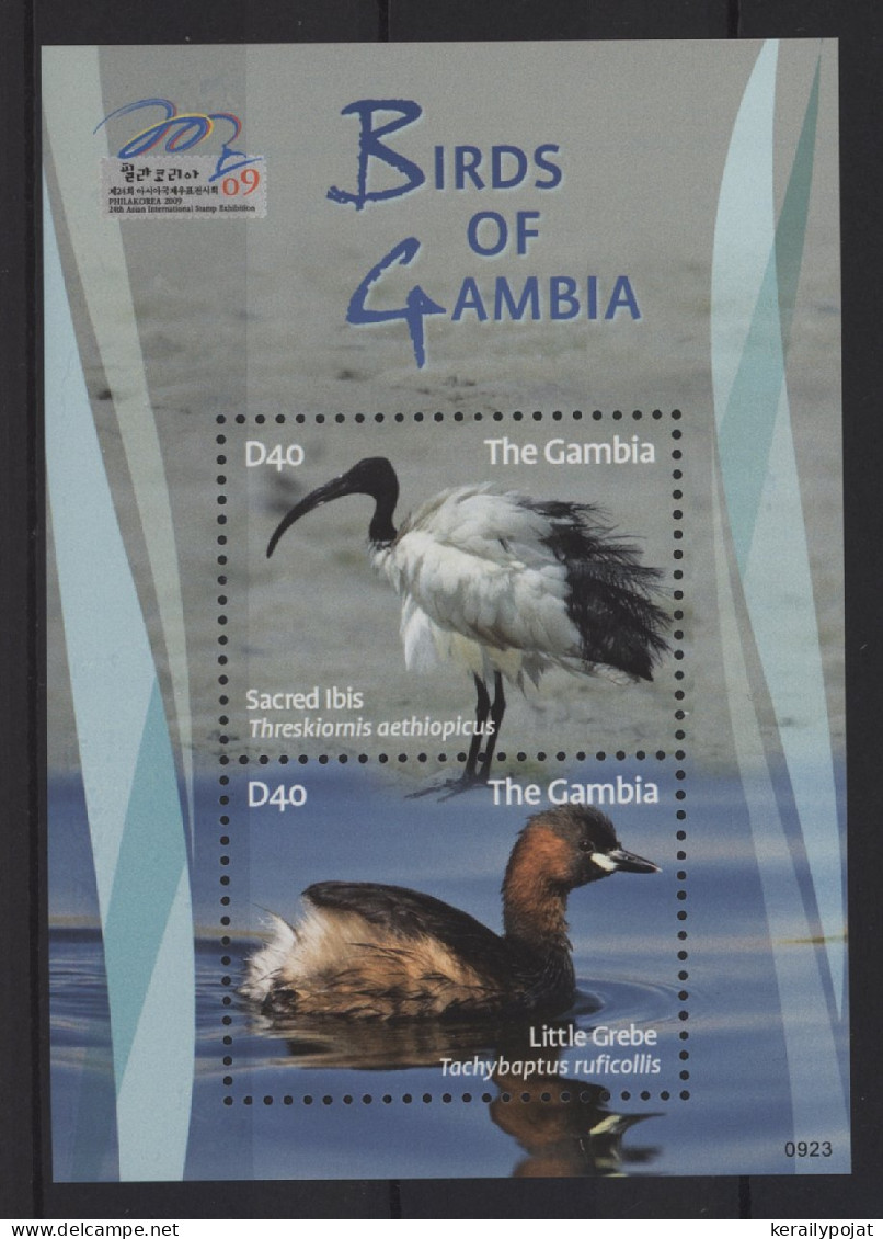 Gambia - 2009 Native Birds Block MNH__(TH-26996) - Gambia (1965-...)