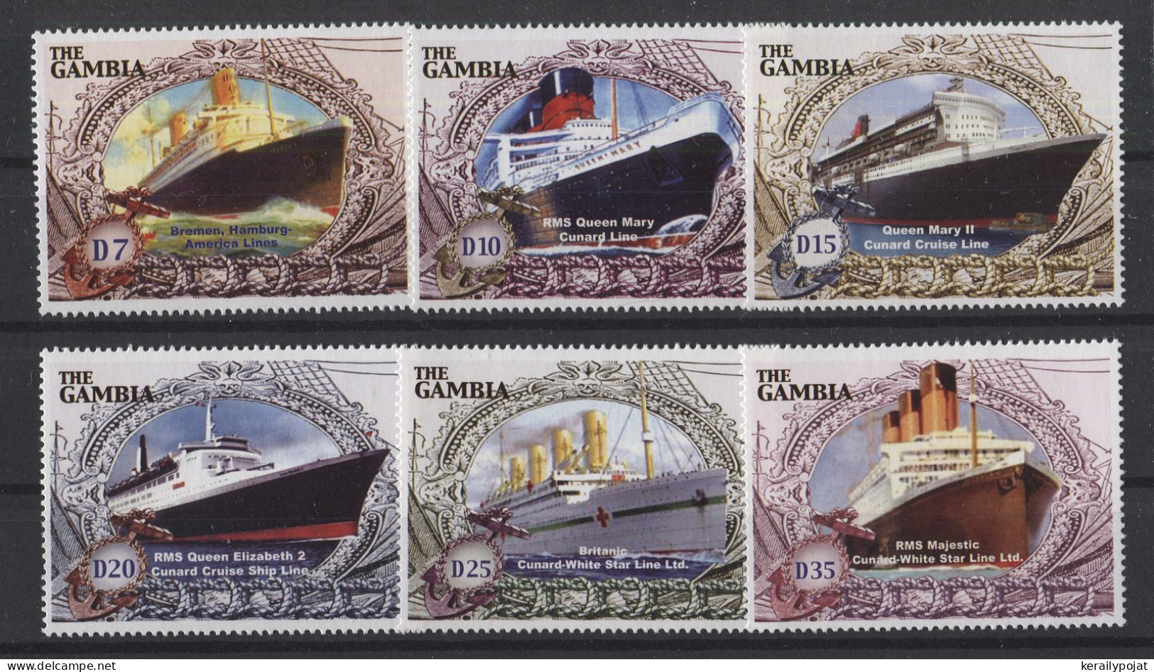 Gambia - 2004 Passenger Ships MNH__(TH-26505) - Gambia (1965-...)