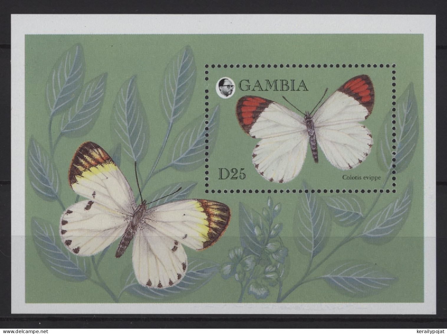 Gambia - 1994 Butterflies Block (1) MNH__(TH-26827) - Gambia (1965-...)