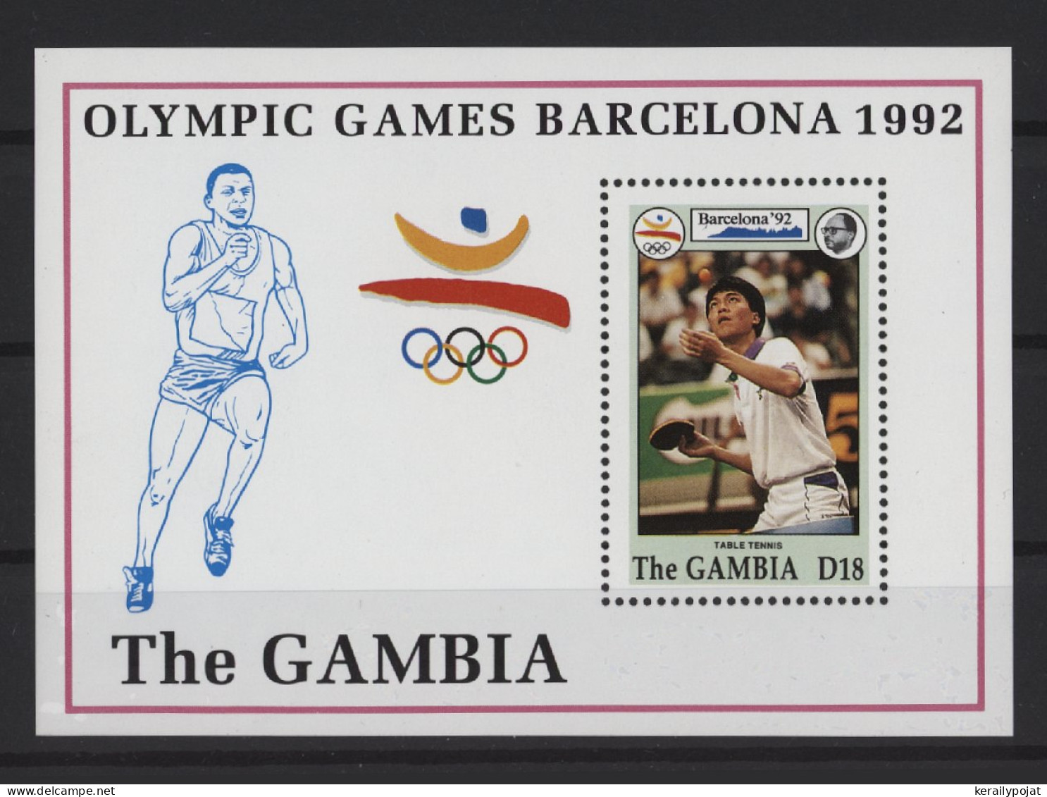 Gambia - 1992 Albertville And Barcelona Block (4) MNH__(TH-27682) - Gambie (1965-...)