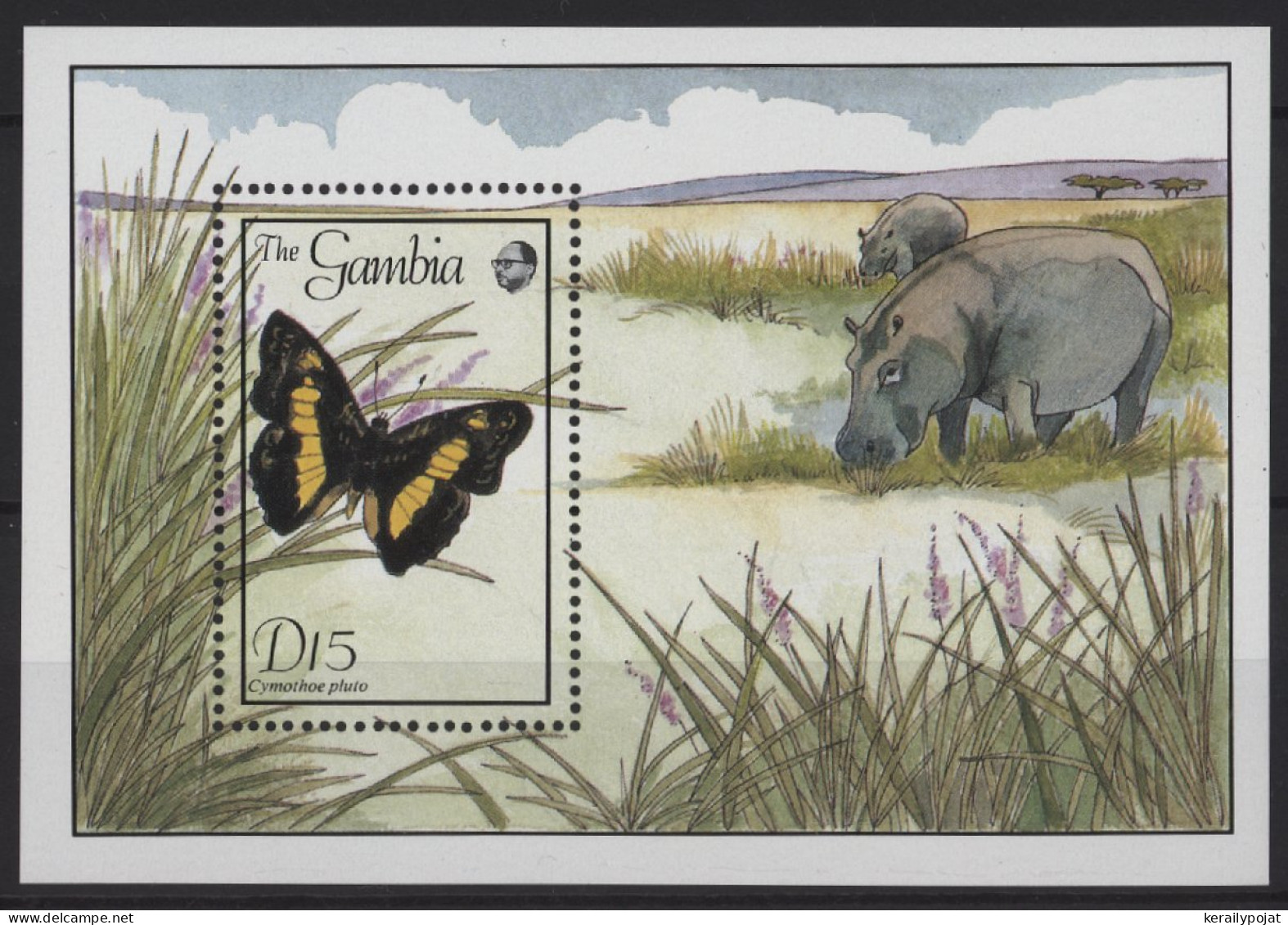 Gambia - 1989 Butterflies Block (1) MNH__(TH-26825) - Gambie (1965-...)